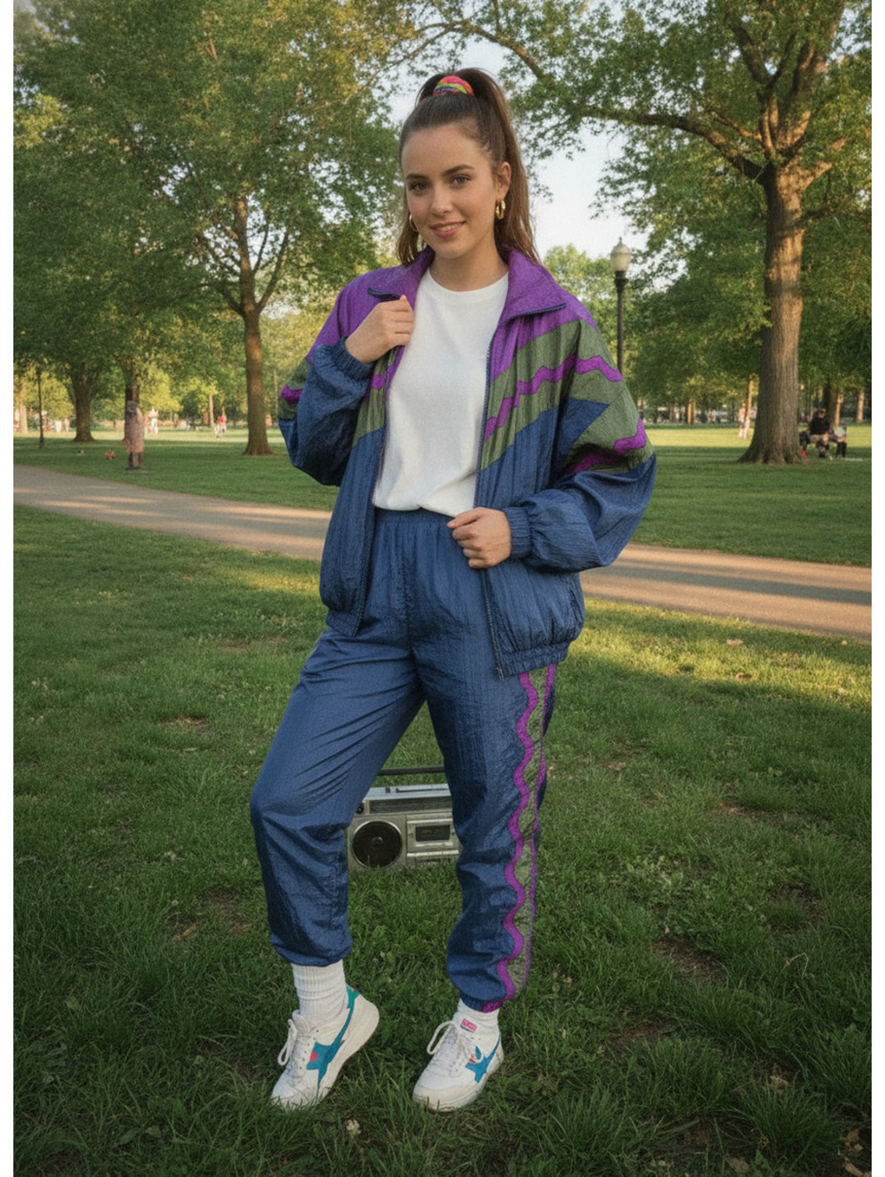 Vintage Hathaway Colorblock Windbreaker Jacket Size M